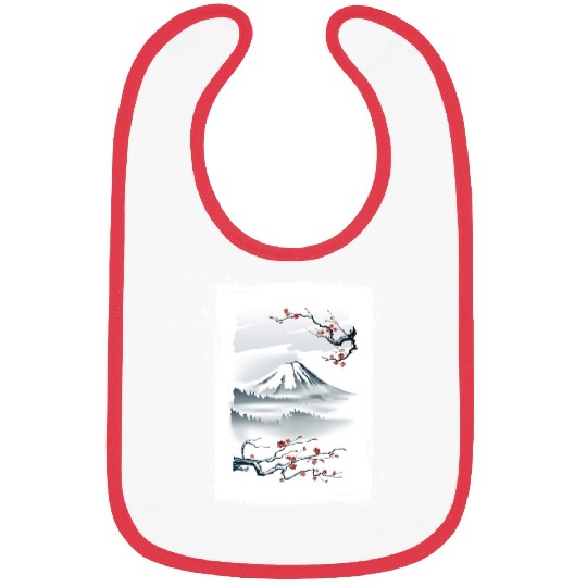 Fuji Cherry Blossom Cherry Tree Japan Bibs