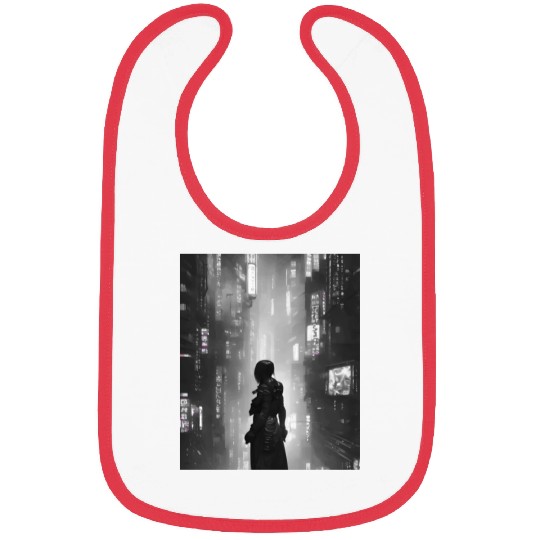 Cyberpunk Vaporwave Anime Japan Cyber aesthetic Bibs