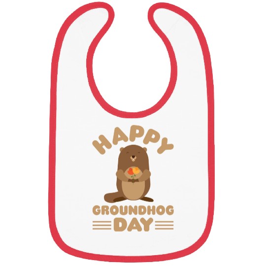 Groundhog Day cute print retro Bibs