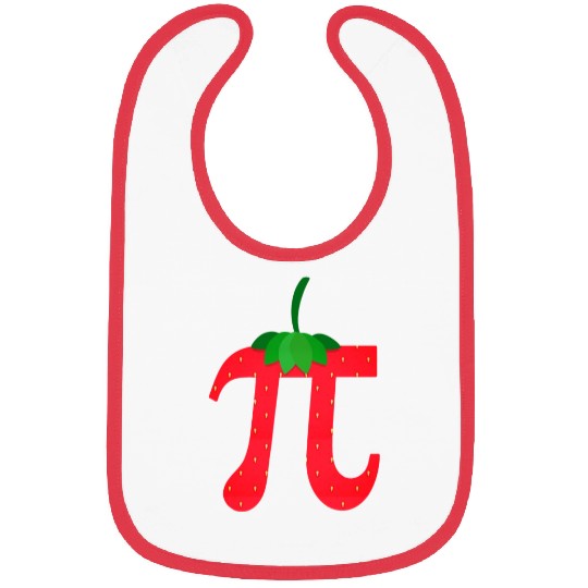 Strawberry Pi - Funny Pi Day Math Teacher Bibs
