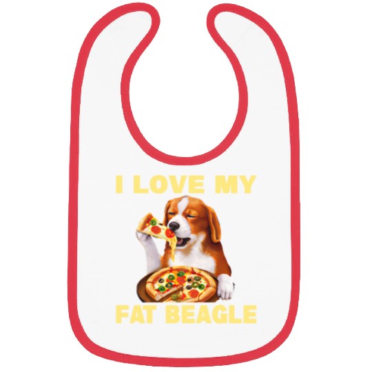 I Love My Fat Beagle Bibs