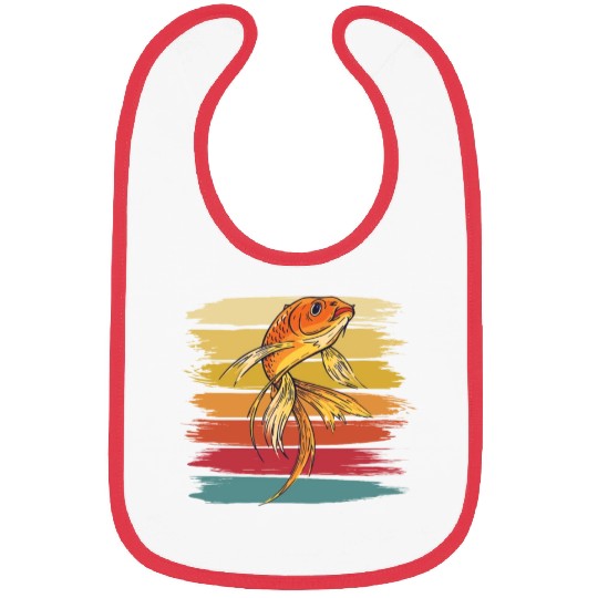 Vintage Goldfish Carp Japan Aquarium Gold Fish Bibs