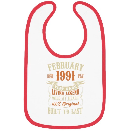 February 1991 Birthday Surprise Bibs