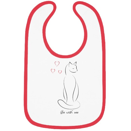 Cat in love Bibs