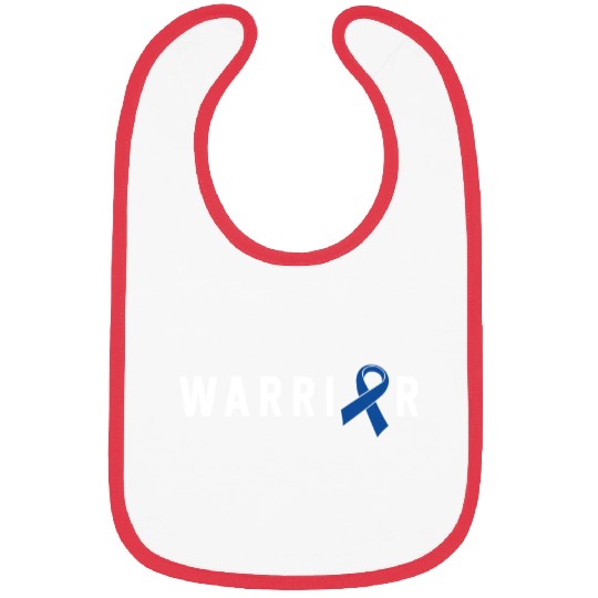 Colon Cancer Warrior Men Dad Father Dark Blue Bibs