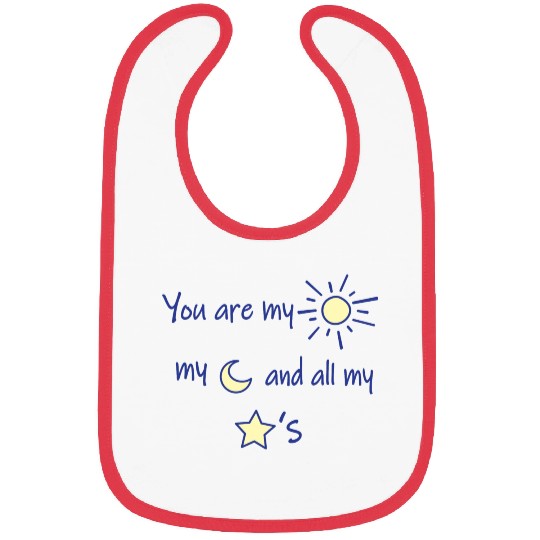 Sun Moon and Stars Bibs