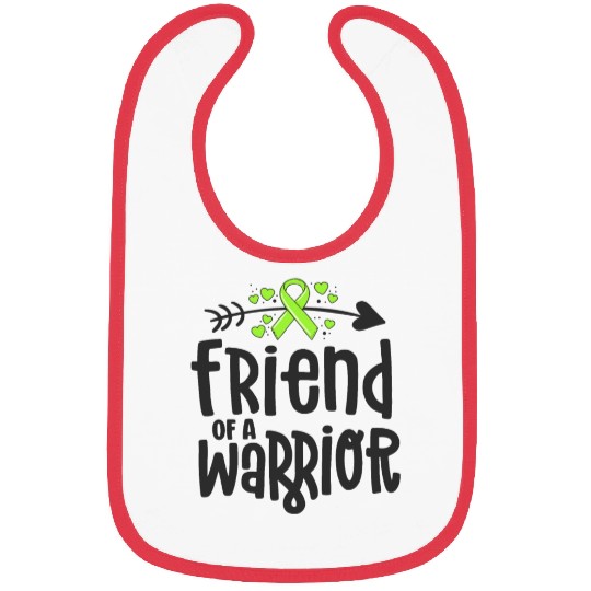 Friend Of A Warrior Lime Green Ribbon Lyme Bibs