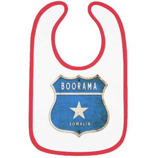 Boorama Somalia coat of arms flag design Bibs