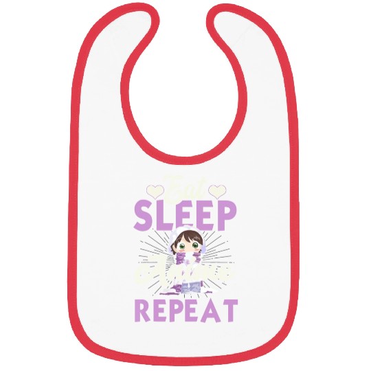 Eat Sleep Anime Repeat Japanese Manga Lover Cospla Bibs