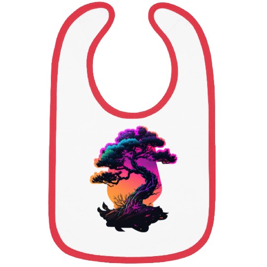 Synthwave Bonsai Tree Bibs
