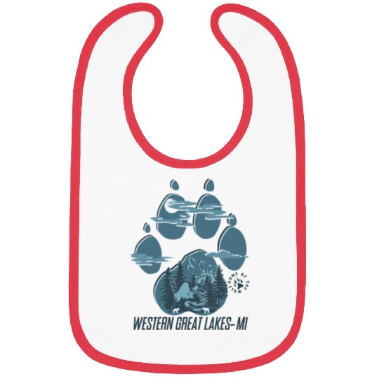 Western great lakes Michigan home of the wolf Bibs