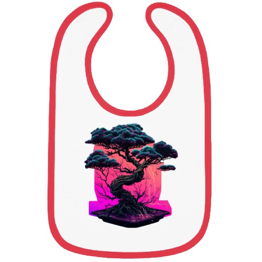 Synthwave Bonsai Tree Bibs