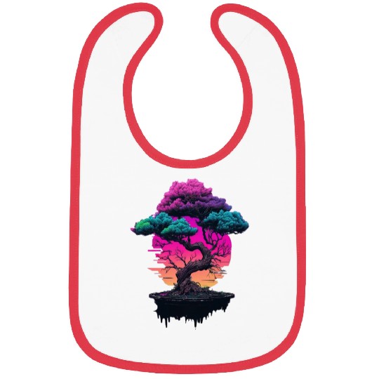 Synthwave Bonsai Tree Bibs