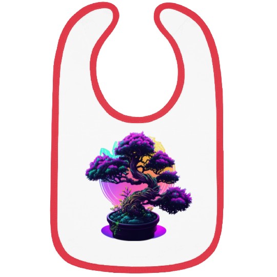 Synthwave Bonsai Tree Bibs