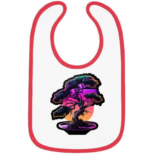 Synthwave Bonsai Tree Bibs