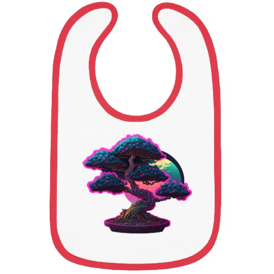 Synthwave Bonsai Tree Bibs