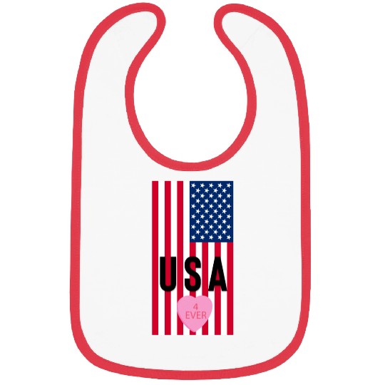 USA Stars and Stripes Bibs