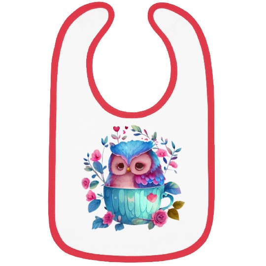 Owl Animal Cute Wild Bird Zoo Forest Nature Child Bibs