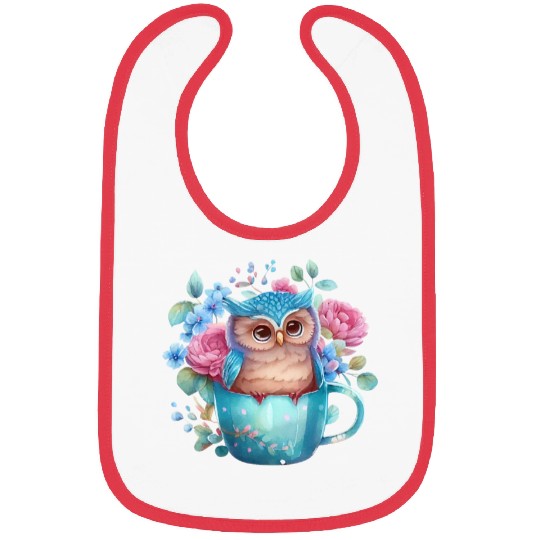 Owl Animal Cute Wild Bird Zoo Forest Nature Child Bibs