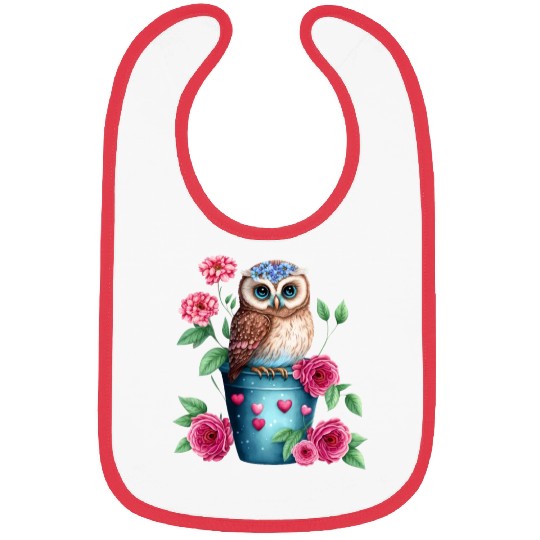 Owl Animal Cute Wild Bird Zoo Forest Nature Child Bibs