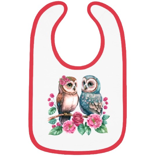 Owl Animal Cute Wild Bird Zoo Forest Nature Child Bibs