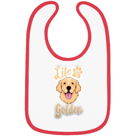 Golden Retriever Illustration Comic Graphics Bibs