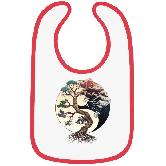 Yin and Yang Bonsai Tree Bibs