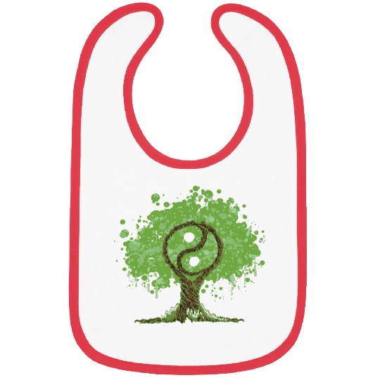 Ying Yang Tree of Life Bibs