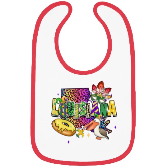 New Orleans Men Women Louisiana Mardi Gras Outfit Bibs