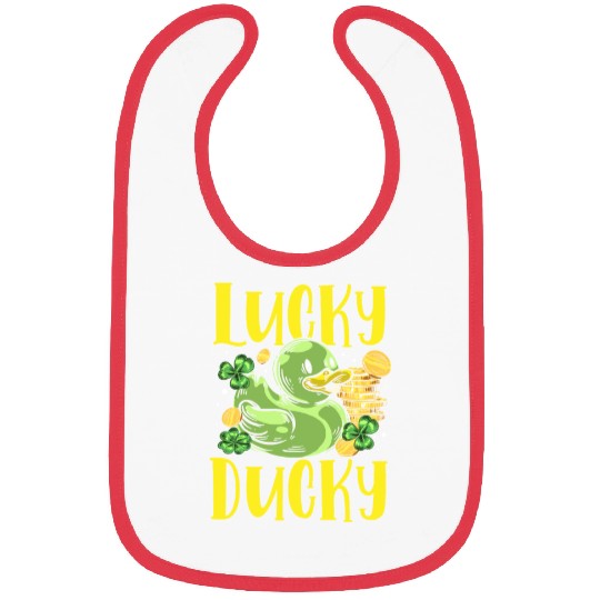 Lucky Ducky Shenanigan Irish Duck St. Patricks Day Bibs