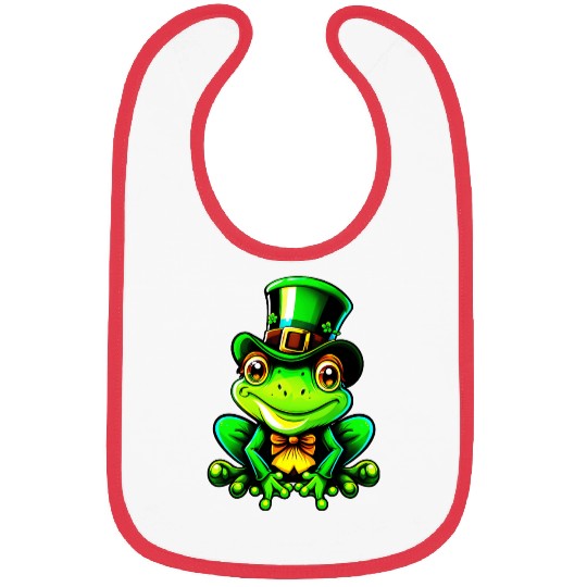 Saint Patrick's Day Frog Lucky Charm Bibs