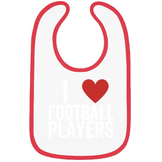 I Love Football Players Bibs