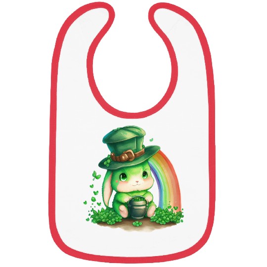 St Patrick's Day Irish Funny Rabbit Saint Patrick Bibs