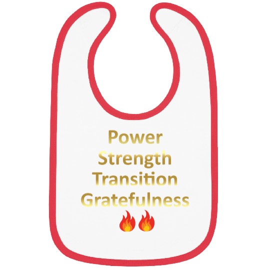 POWER STRENGTH TRANSITION GRATEFULNESS - GOLD Bibs