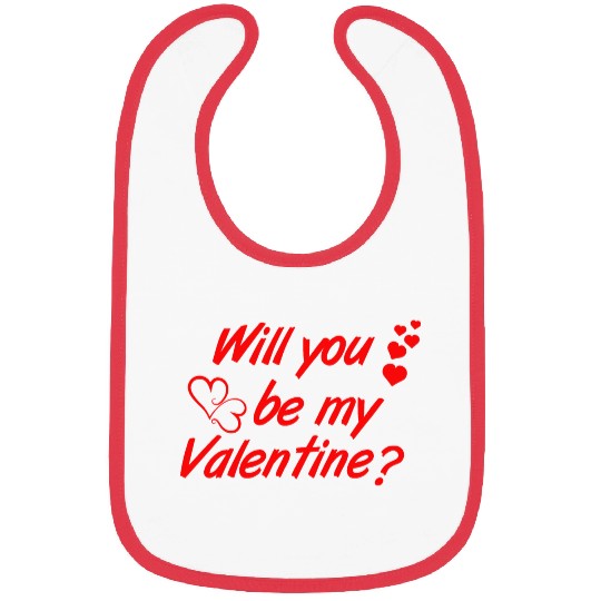 Will you be my Valentine Vector Bibs Design