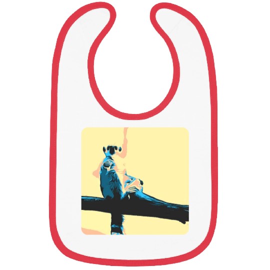 ring-tailed lemur chilling - ringtailed Bibs