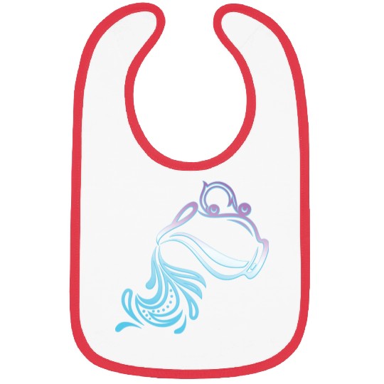 Aquarius Zodiac Air Sign Water Bearer Logo Bibs