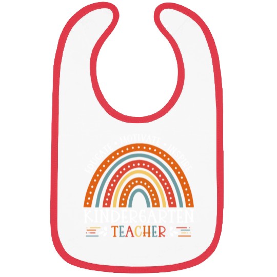 Educate Motivate Inspire Kindergarten Teacher Bibs