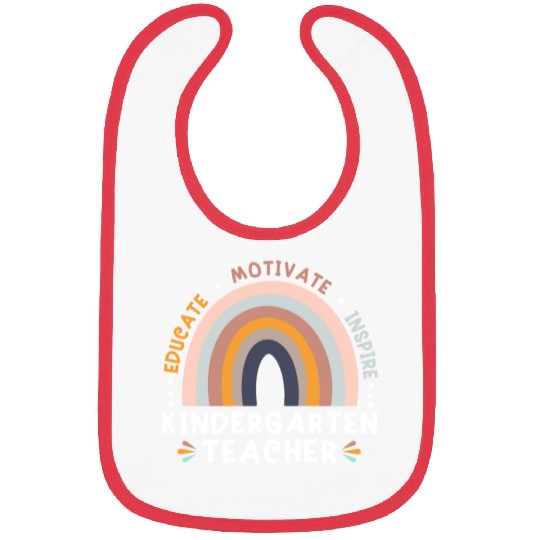 Educate Motivate Inspire Kindergarten Teacher Bibs