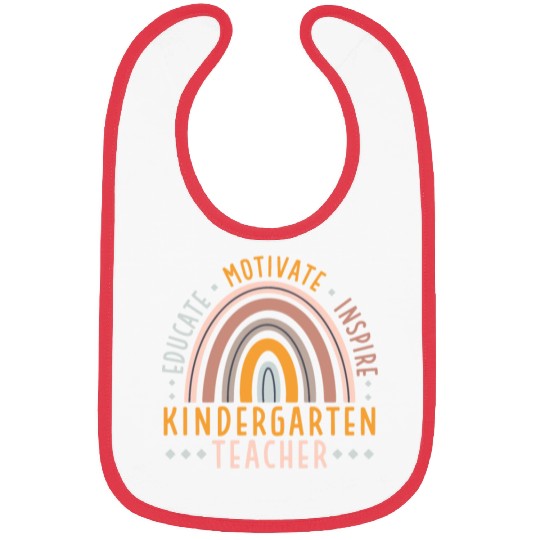 Educate Motivate Inspire Kindergarten Teacher Bibs