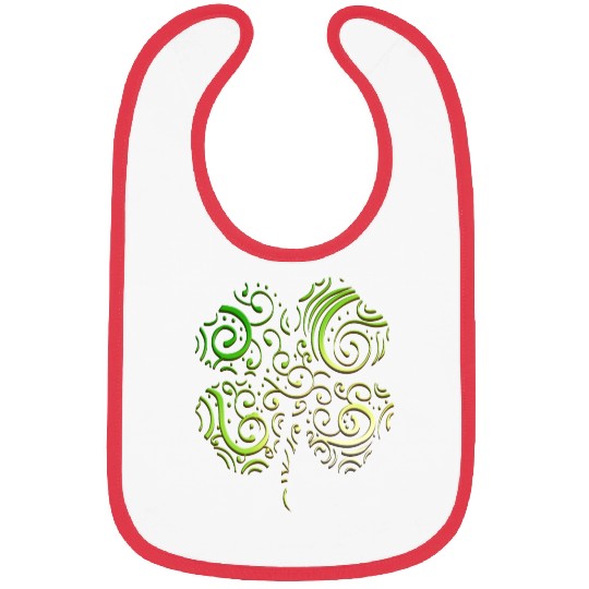 Four Leaf Clover Ornaments Logo For St Patricks Bibs