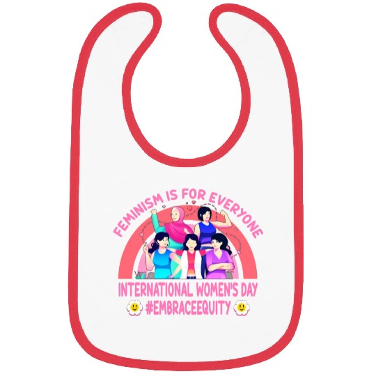International Women's Day Embrace Equity Feminism Bibs