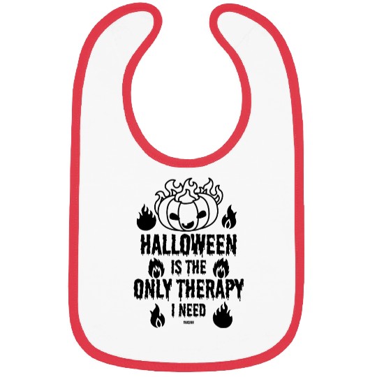 Halloween Therapy Funny saying gift Bibs