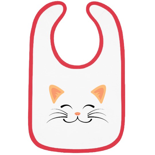 Floating Cat Face Bibs