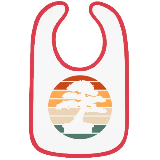Retro Bonsai Tree Design Bibs