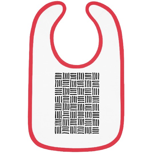 Vertical and Horizontal Lines Pattern. Line Art Bibs