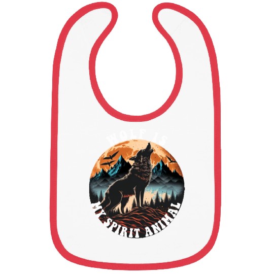 wolf is my spirit animal Bibs