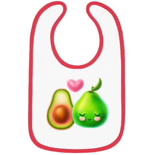 Avocado Love - Cute Couple Design Bibs