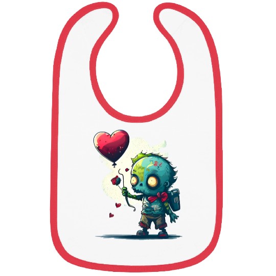 Cute Zombie Lost Heart Ballon Bibs