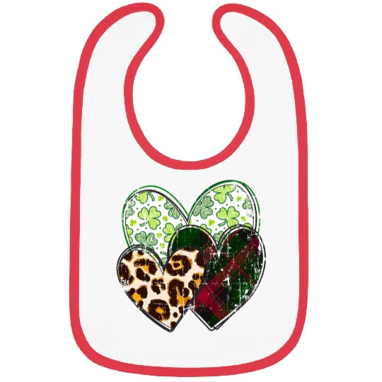 St Patrick’s day, Shamrock, Clover Distressed Bibs